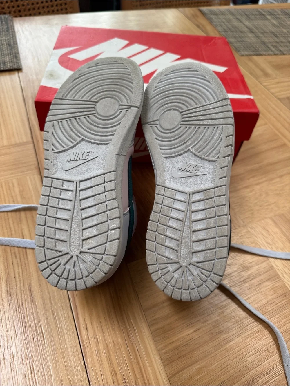 Nike Kids Dunk Low - Football Grey & Mineral Teal